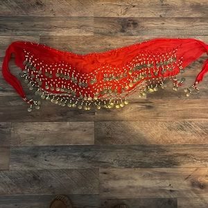 Gold coin belly dancing skirt